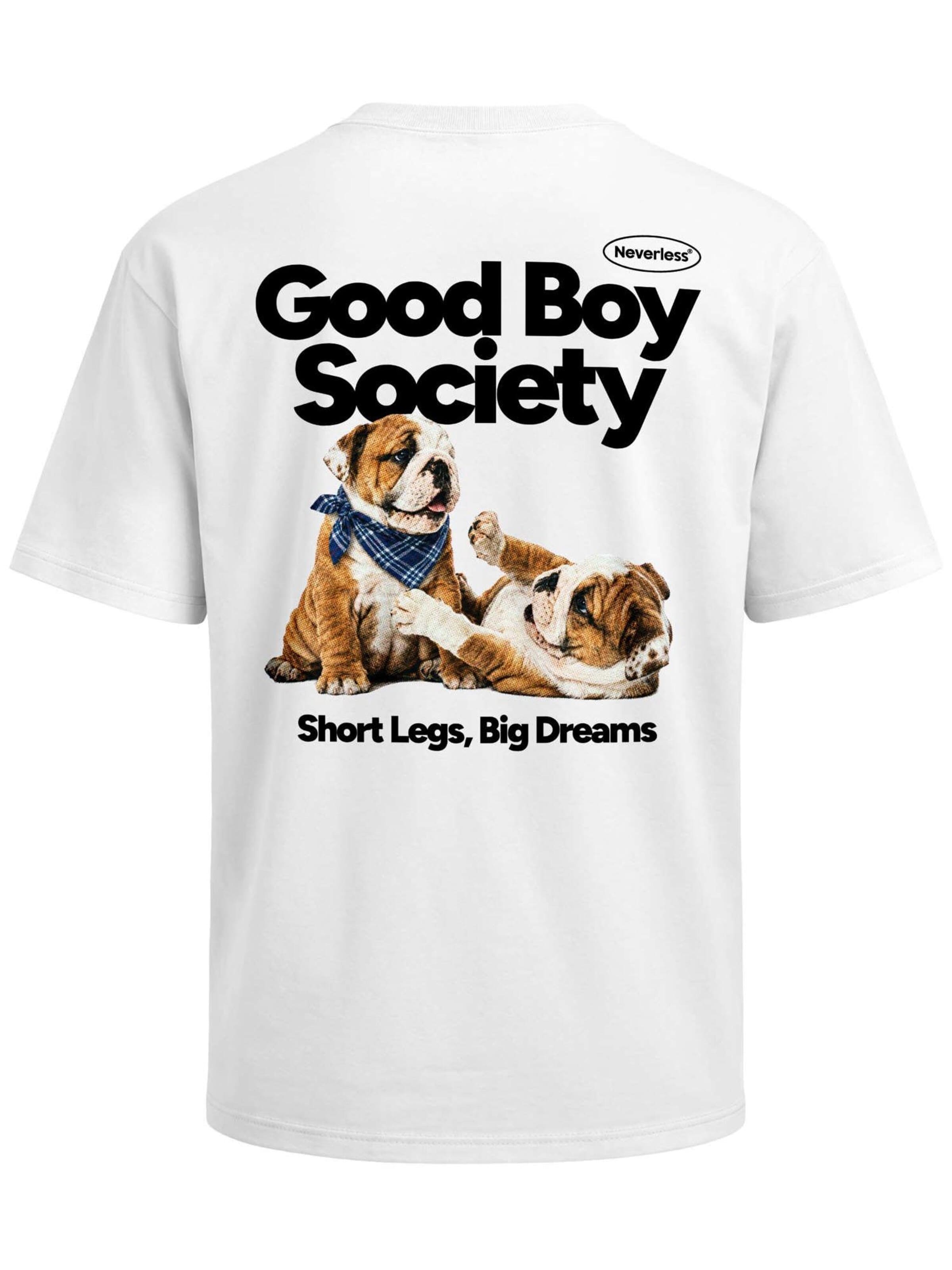 Neverless Shirt 'Good Boy Society' in White