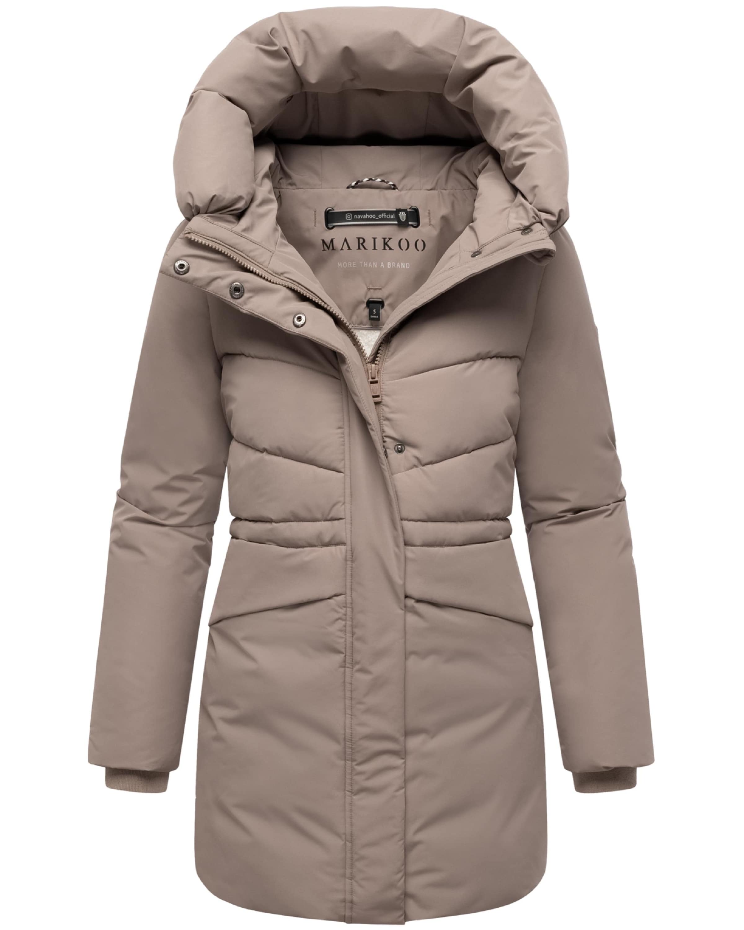 MARIKOO Wintermantel 'Delilah 16' in Beige: voorkant