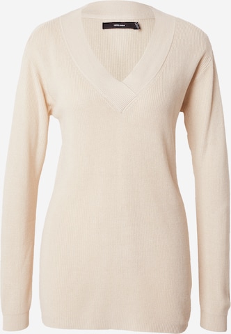 Pull-over 'NEW LEXSUN' VERO MODA en beige : devant