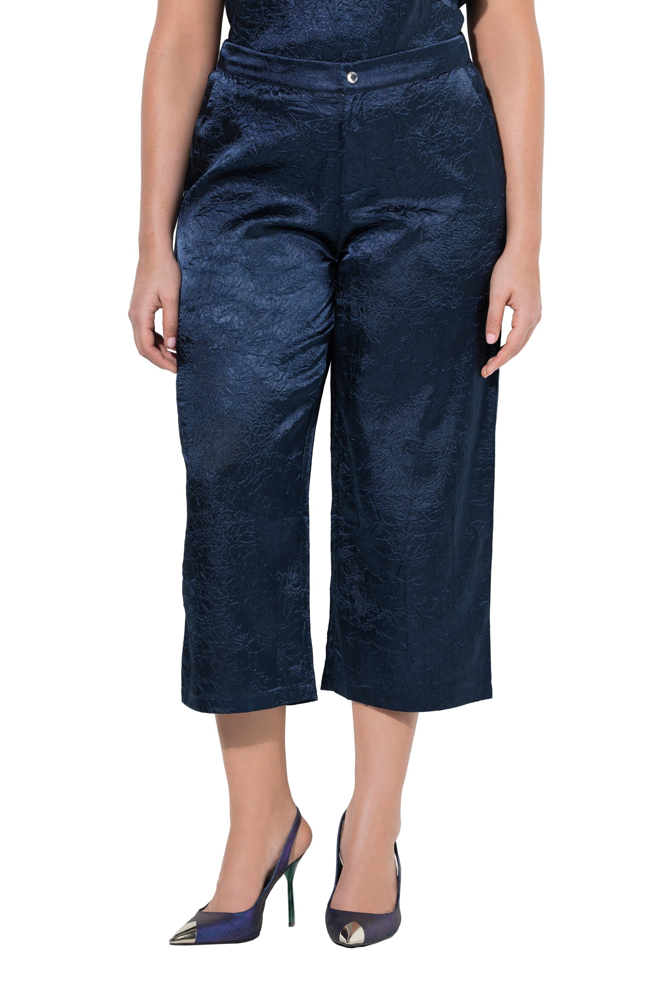 Ulla Popken Regular Trousers in Blue: front