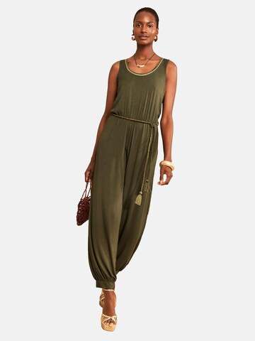 Tuta jumpsuit di love & roses in verde: frontale