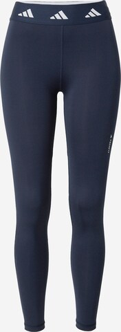 Skinny Pantalon de sport 'Techfit Long' ADIDAS PERFORMANCE en bleu : devant