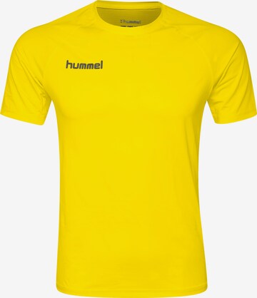 Hummel Functioneel shirt in Geel: voorkant