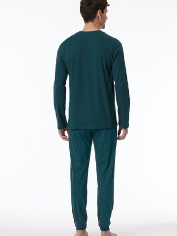 SCHIESSER Pyjama lang ' Casual Essentials ' in Blauw