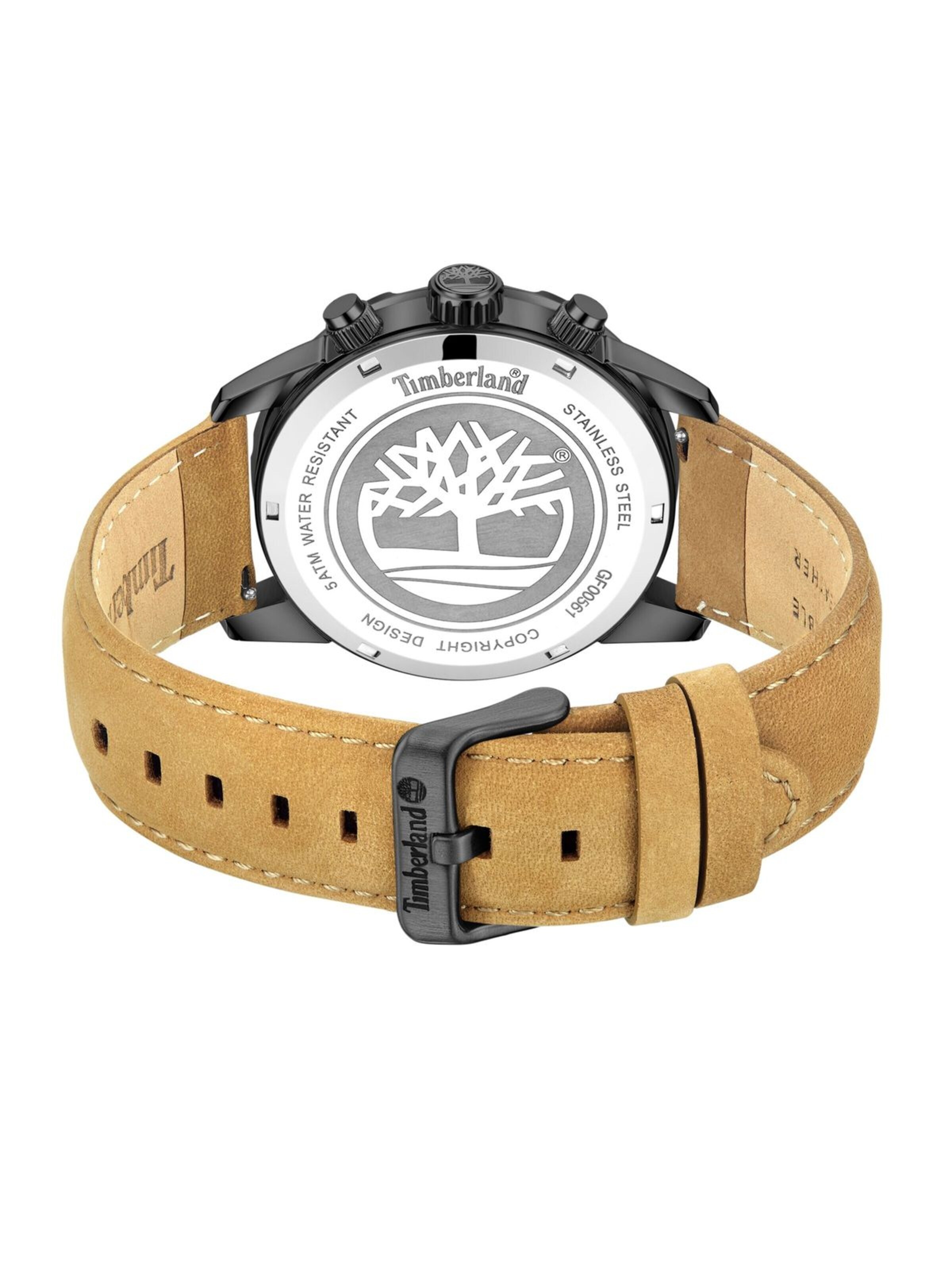 TIMBERLAND Analoguhr 'Function watch Hampton Harbour'‌‌‌‌‌‌‌ in Schwarz
