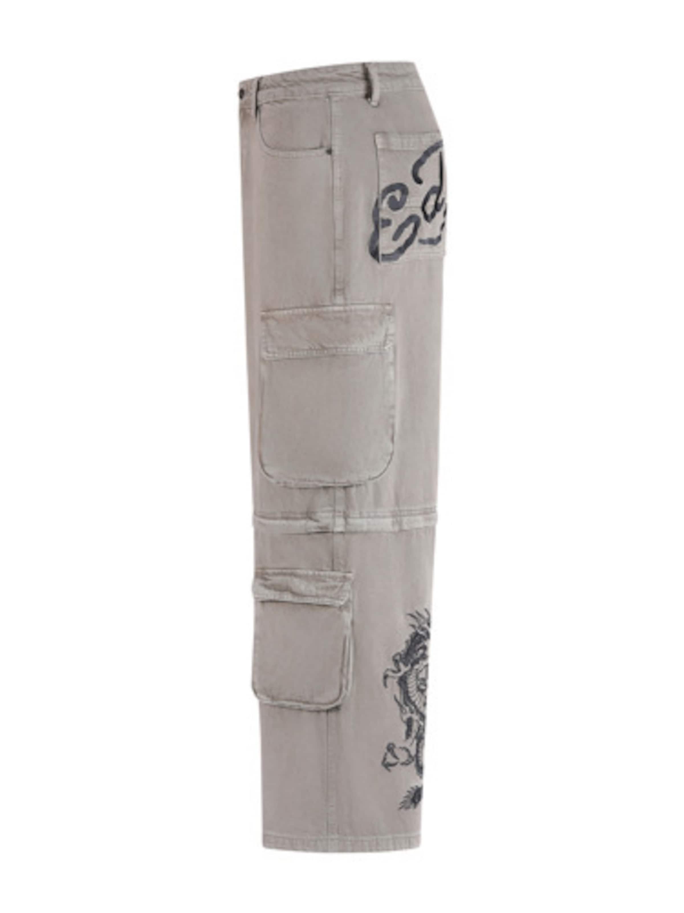Ed Hardy Regular Cargojeans in Grau