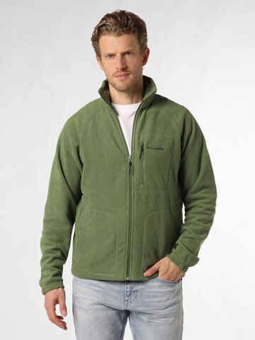 COLUMBIA Fleece jas in Groen: voorkant