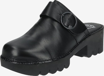 FLY LONDON Clogs in Zwart: voorkant