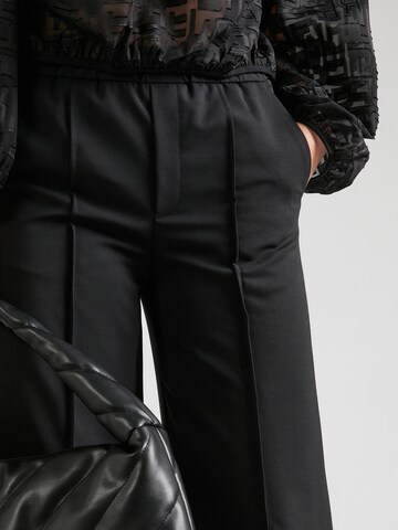 Wide Leg Pantalon à plis 'EARN' DRYKORN en noir