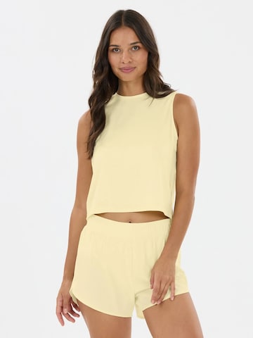 Athlecia Sports Top 'Pacy V2' in Yellow: front