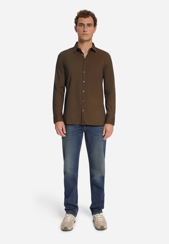 No Excess Regular fit Button Up Shirt in Brown