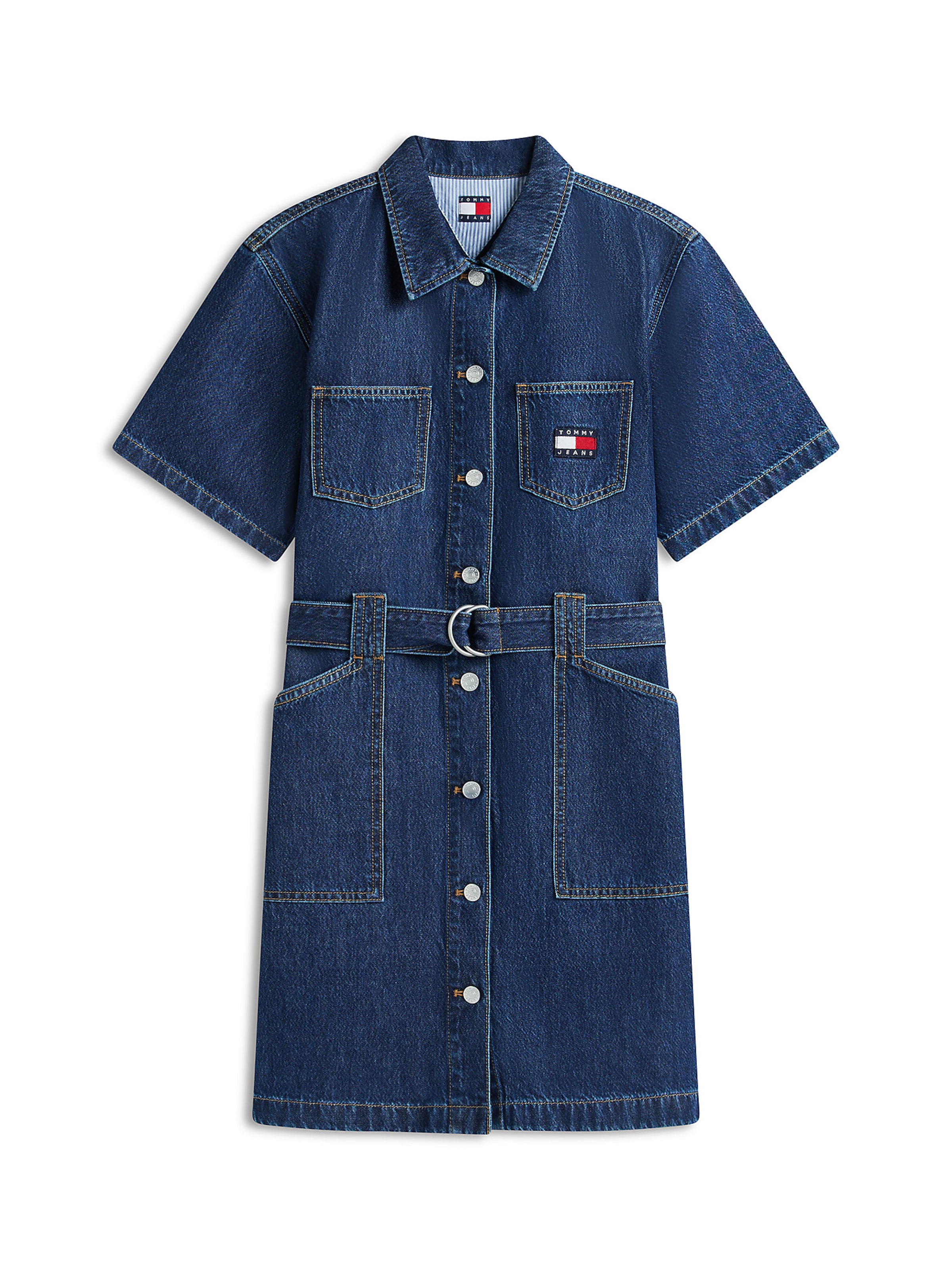 Robe-chemise Tommy Jeans en bleu : devant