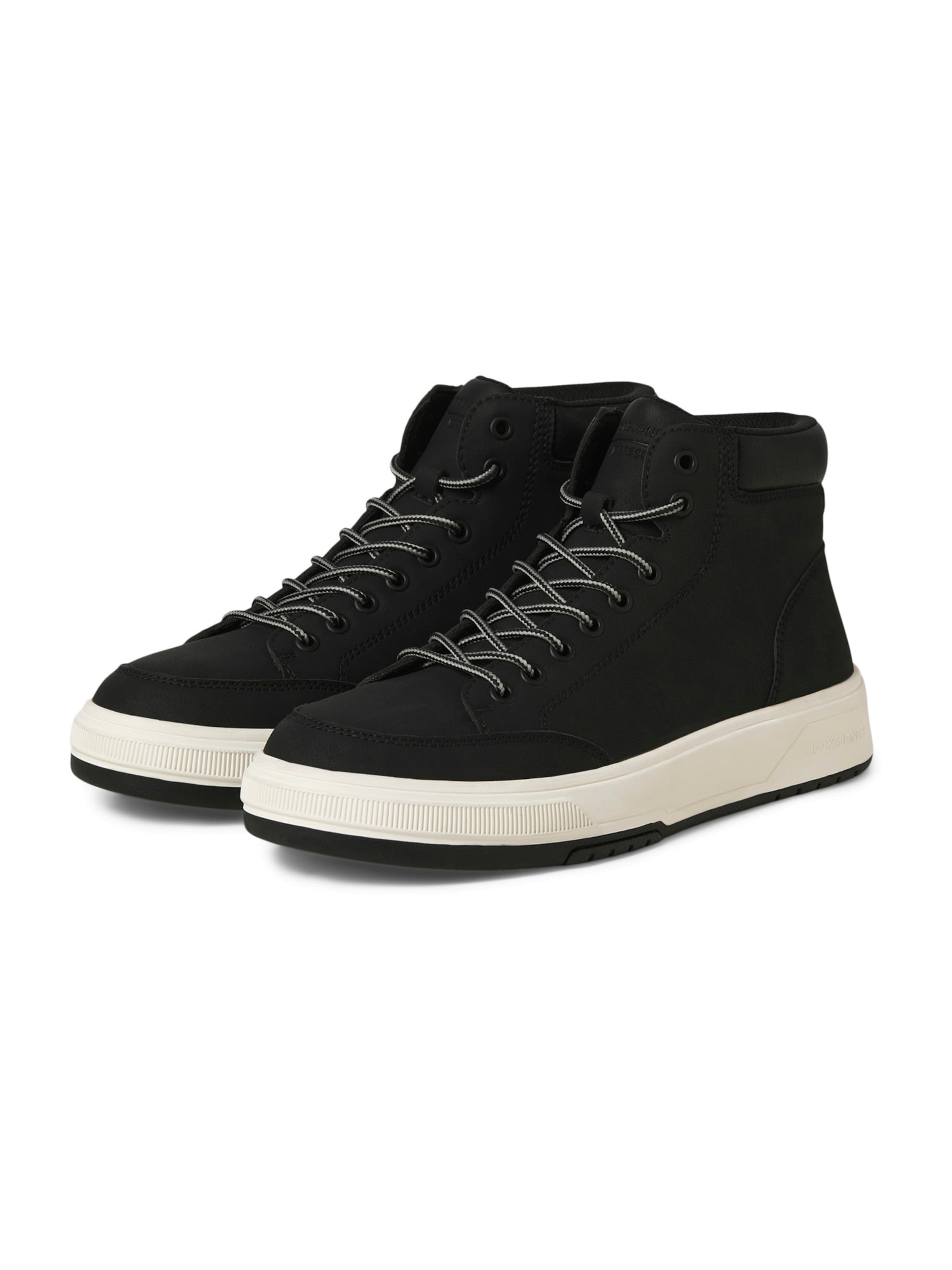 JACK & JONES Боти с връзки 'JFWEDMUND' в сиво