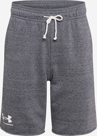 UNDER ARMOUR Regular Sportshorts 'Rival Terry' in Grau: predná strana