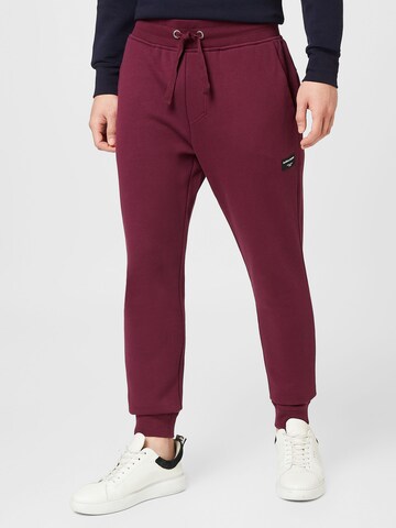 BJÖRN BORG Tapered Workout Pants 'CENTRE' in Purple: front