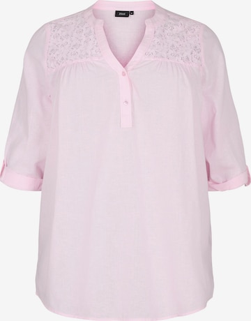 Zizzi Blouse 'ELVA' in Roze: voorkant