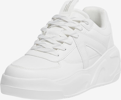 Pull&Bear Baskets basses en blanc, Vue avec produit