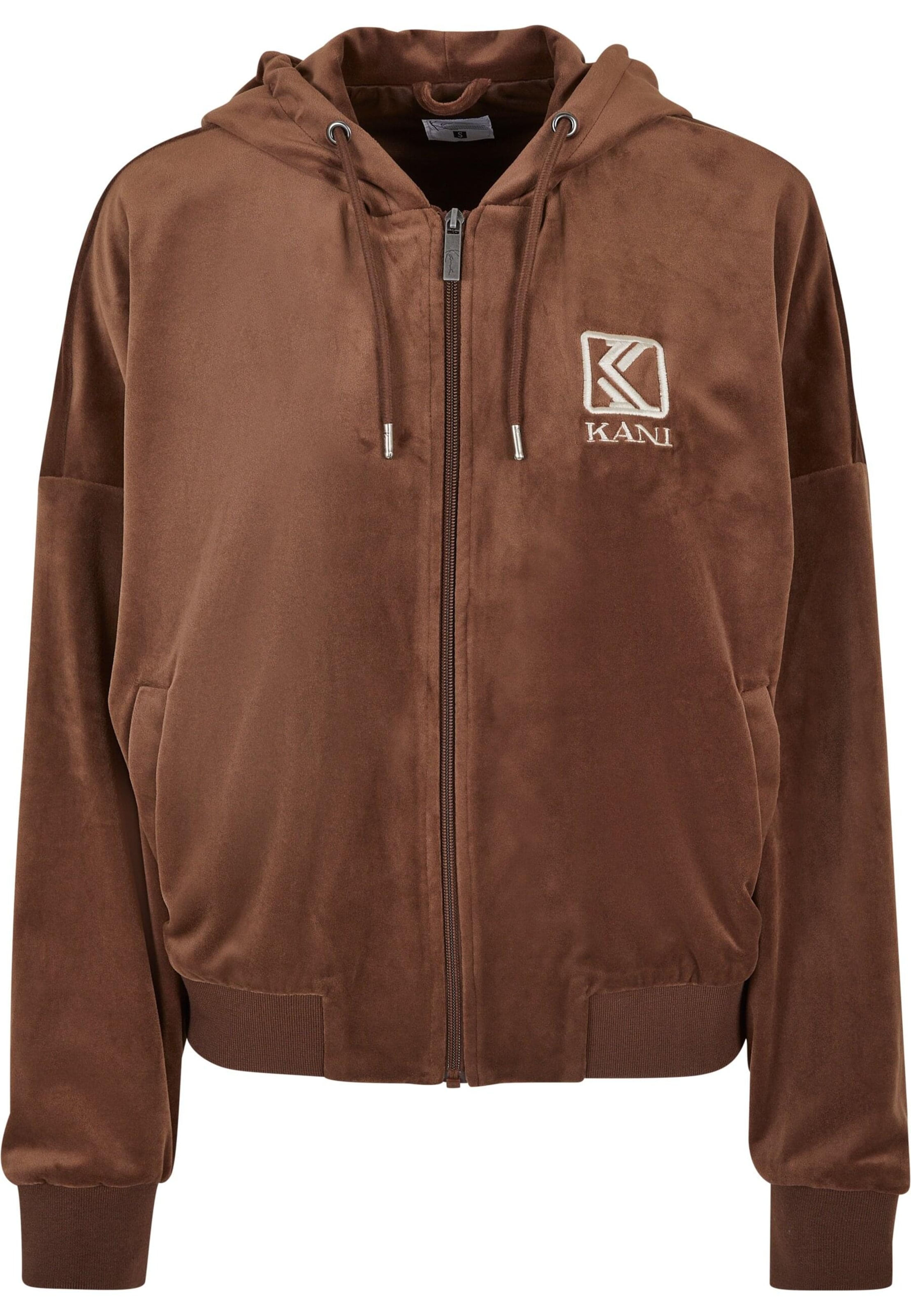 Karl Kani Sweat jacket in Brown: front