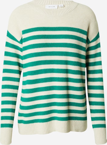 VILA Sweater 'RIL' in Green: front