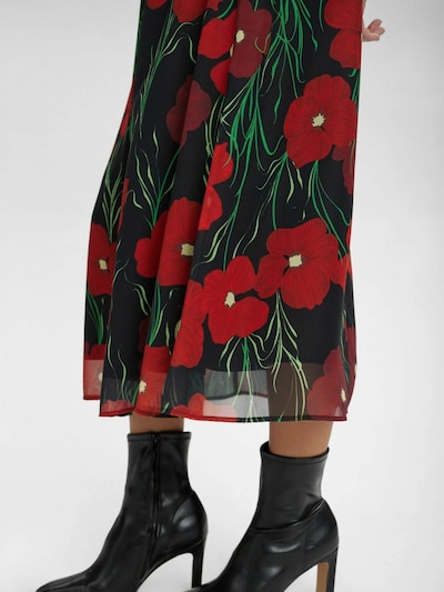 NÜMPH Rok 'KYNDALL' in de kleur Geel / Groen / Vuurrood / Zwart, Productweergave