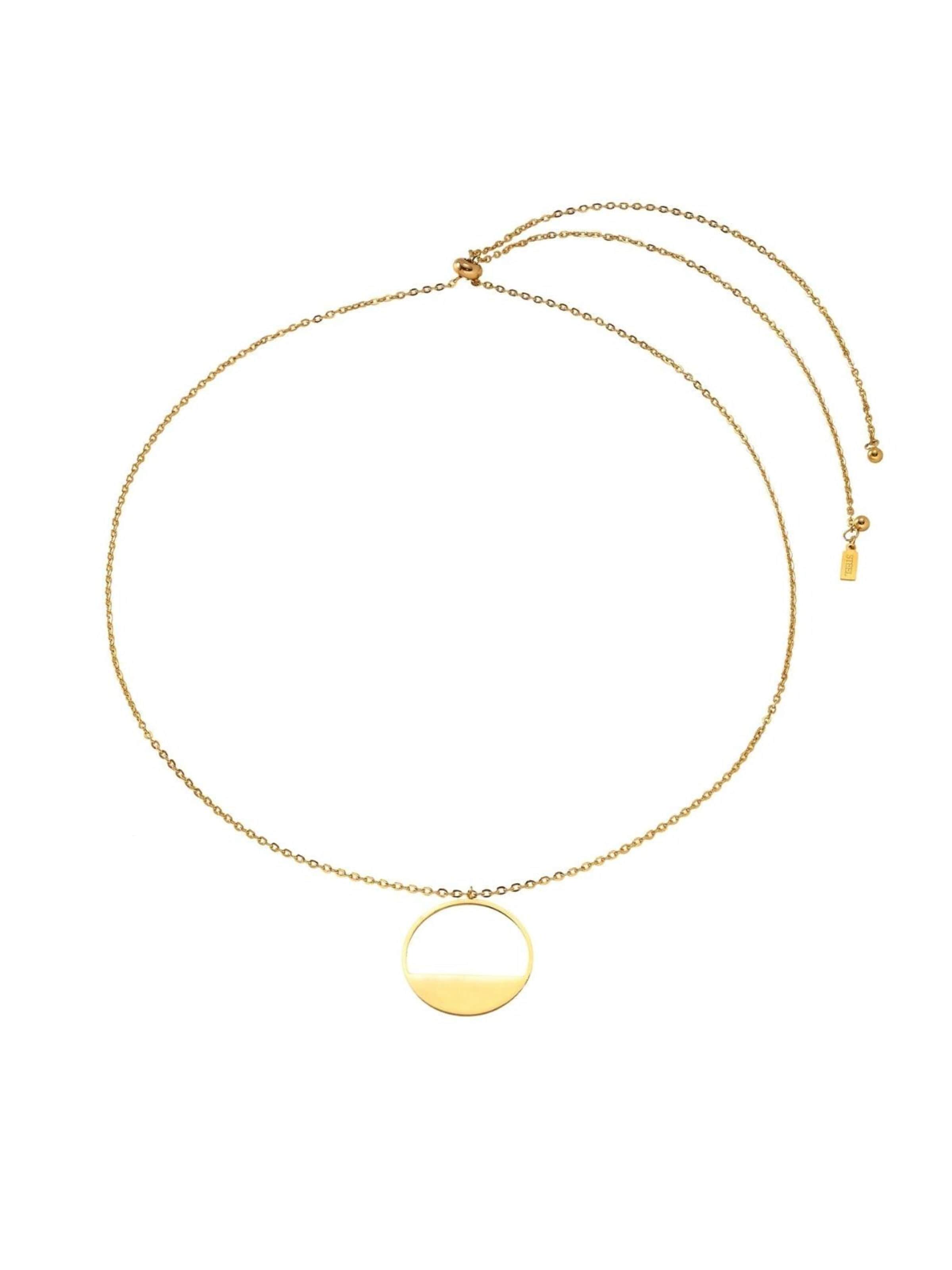 Chaîne 'SAGA Waterproof 18K Gold Plated Necklace – Adjustable Chain & Brushed Stainless Steel' DNSK Copenhagen en or
