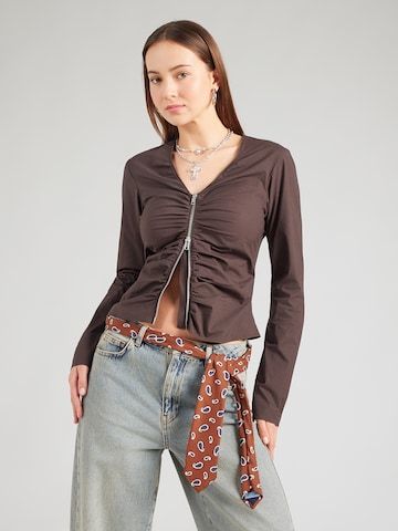 WEEKDAY Блузка в Коричневый: спереди