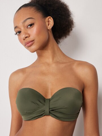 CALZEDONIA Bandeau Bikini Top 'Premium Sculpt' in Green