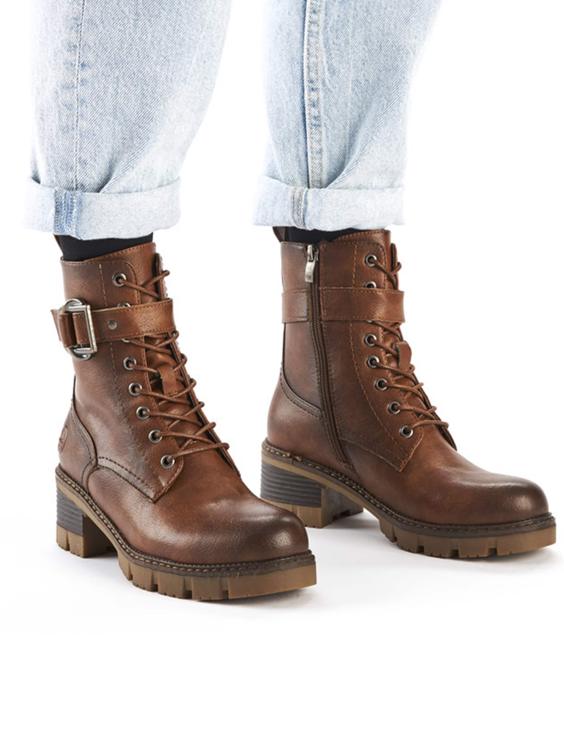 Rieker Snørestøvletter i brun