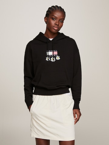 Tommy Jeans Sweatshirt 'Daisy' in Black: front