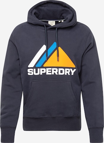 Superdry Sportsweatshirt 'Mountain' in Blauw: voorkant