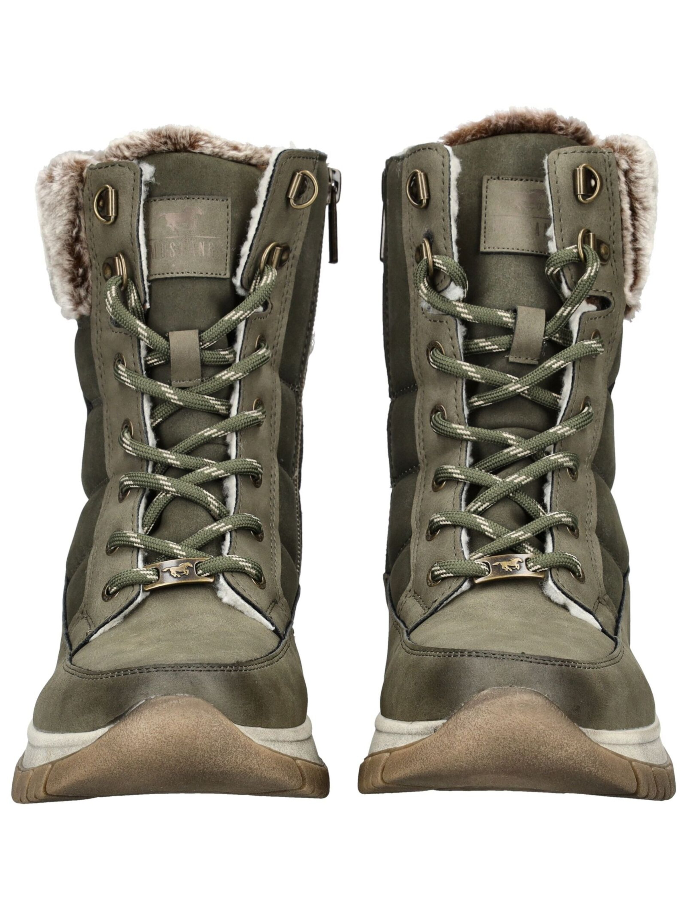 MUSTANG Schnürstiefelette in Grün