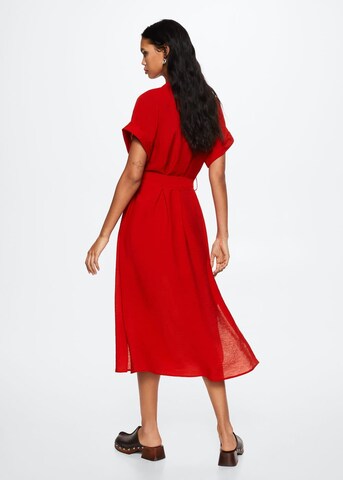 MANGO Shirt Dress 'Pampa2' in Red