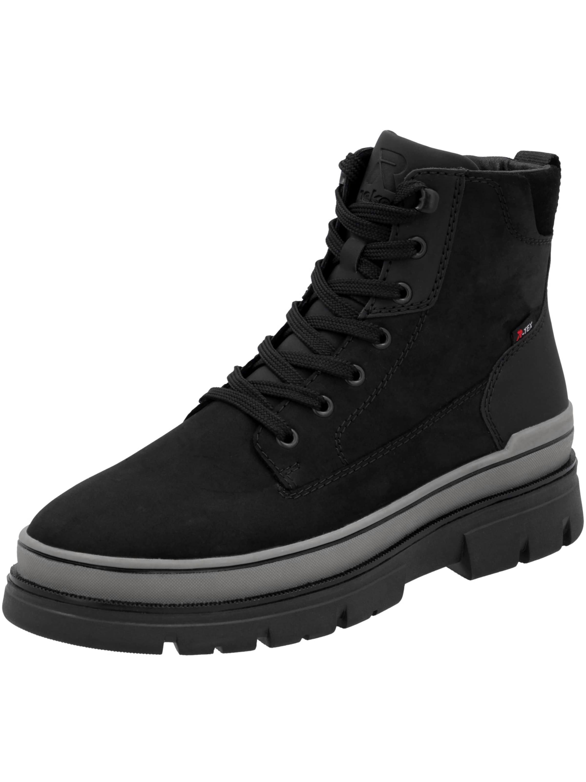 Rieker Sport - Botas com atacadores em preto: frente