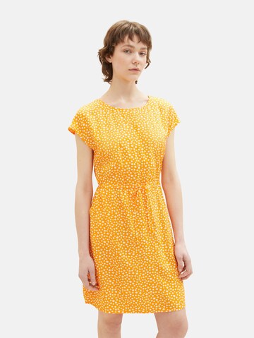 TOM TAILOR DENIM Letnia sukienka w kolorze pomarańczowy: przód