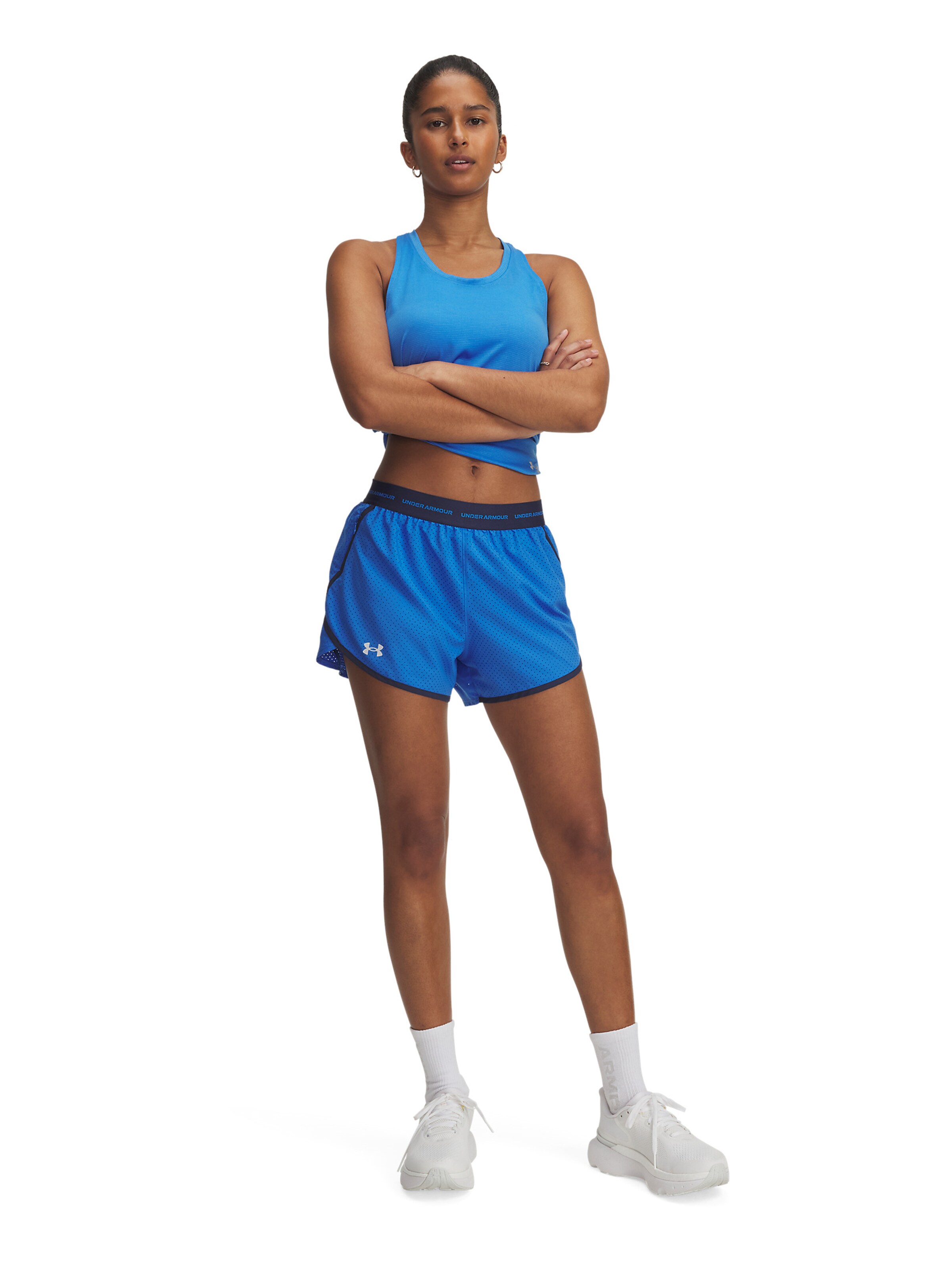 UNDER ARMOUR Loose fit Sports trousers 'Fly By 3' in Blue