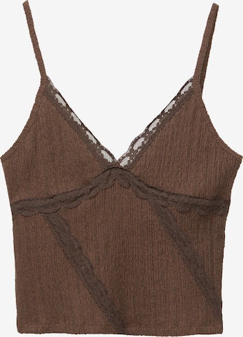 Pull&Bear Top 'PACIFIC' in Brown: front