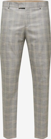 SELECTED HOMME regular Bukser med fals i grå: forside