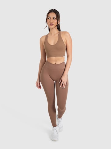 Smilodox Skinny Workout Pants in Brown