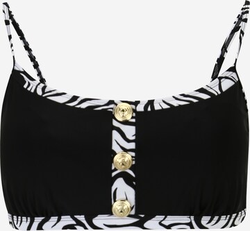 River Island Plus Bustier Bikinitop in Zwart: voorkant