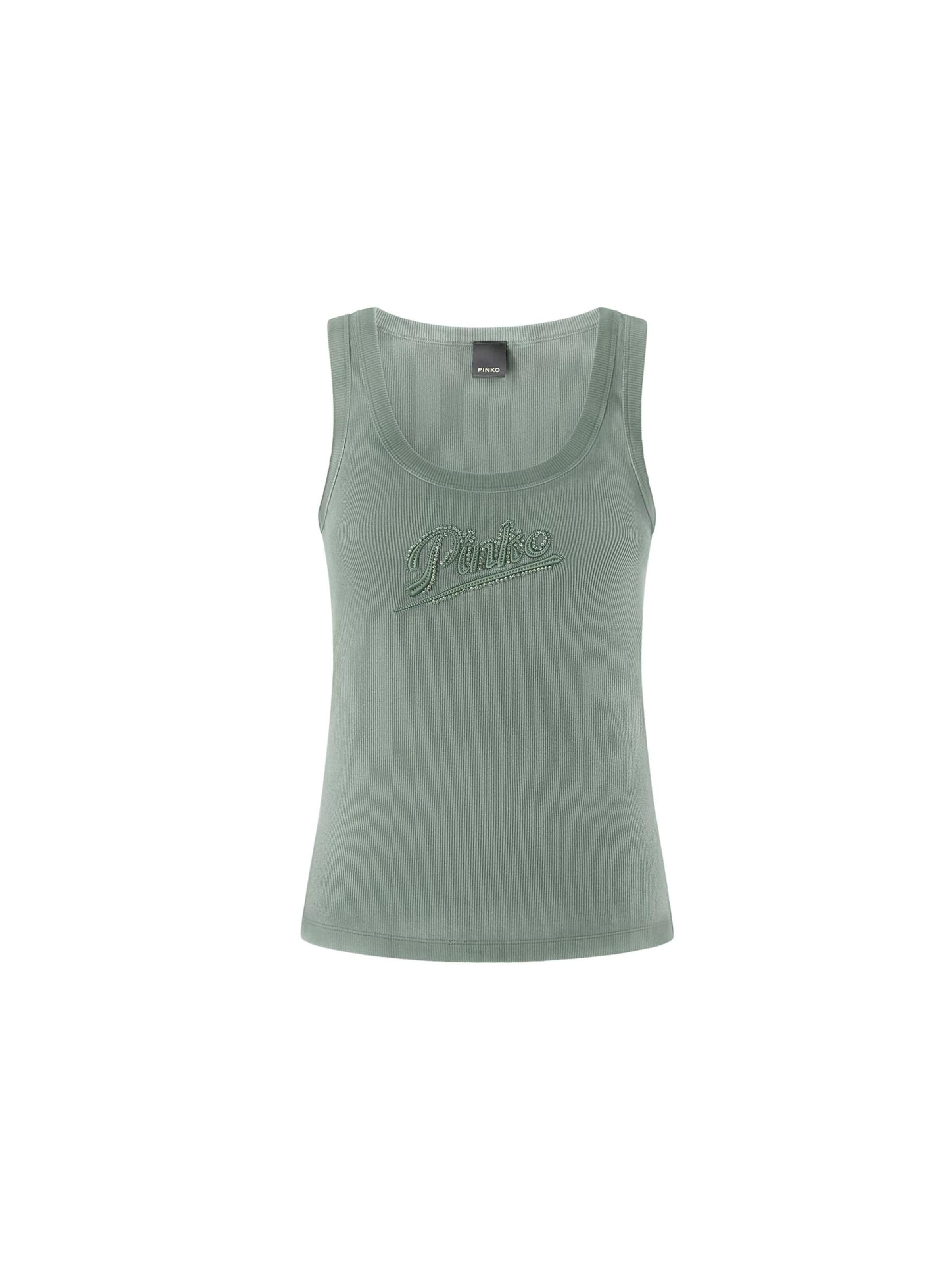 PINKO - Top 'CAIPIROSKA' en verde: frente