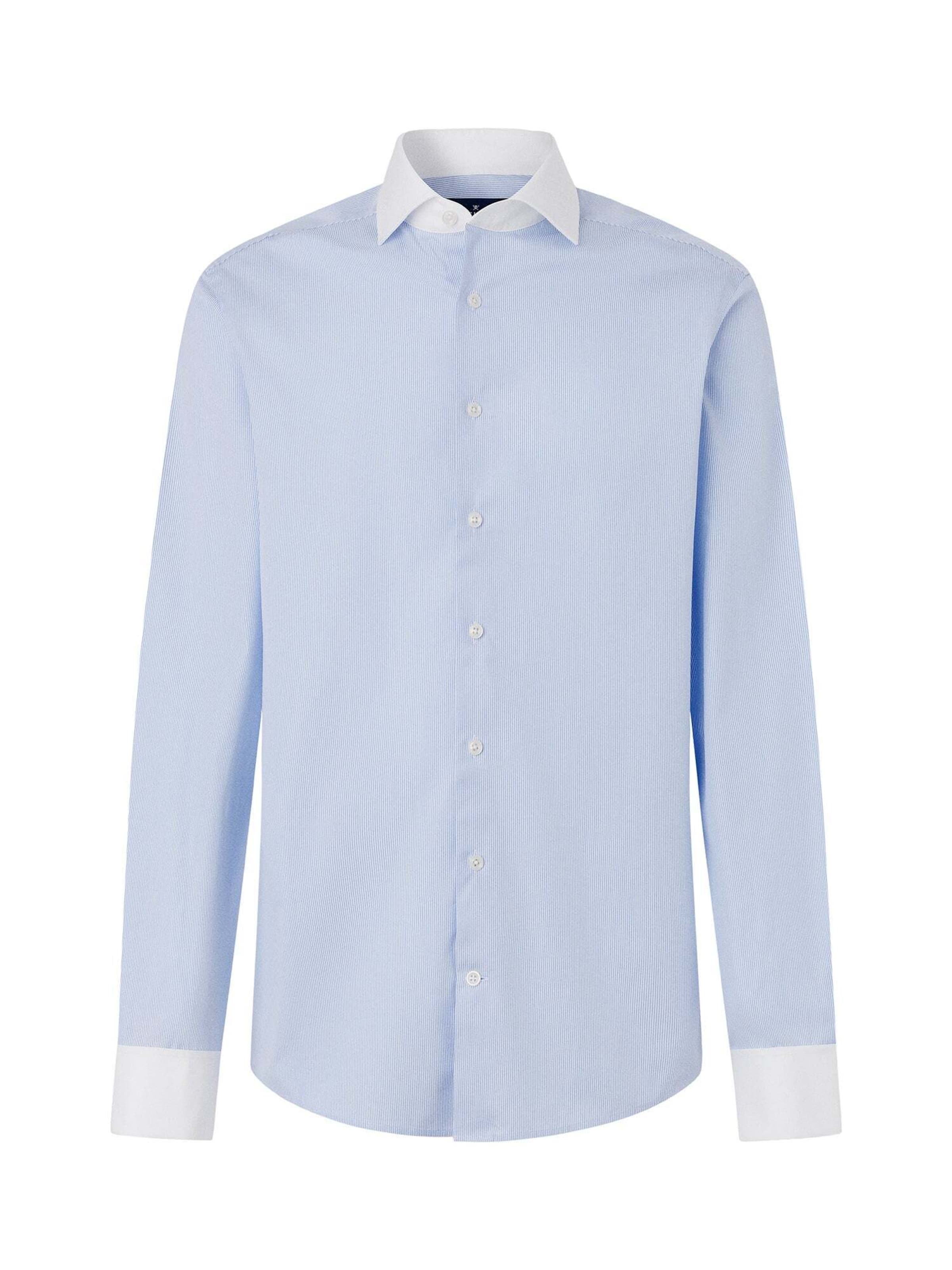 Hackett London Chemise business en 45 en bleu, Vue avec produit