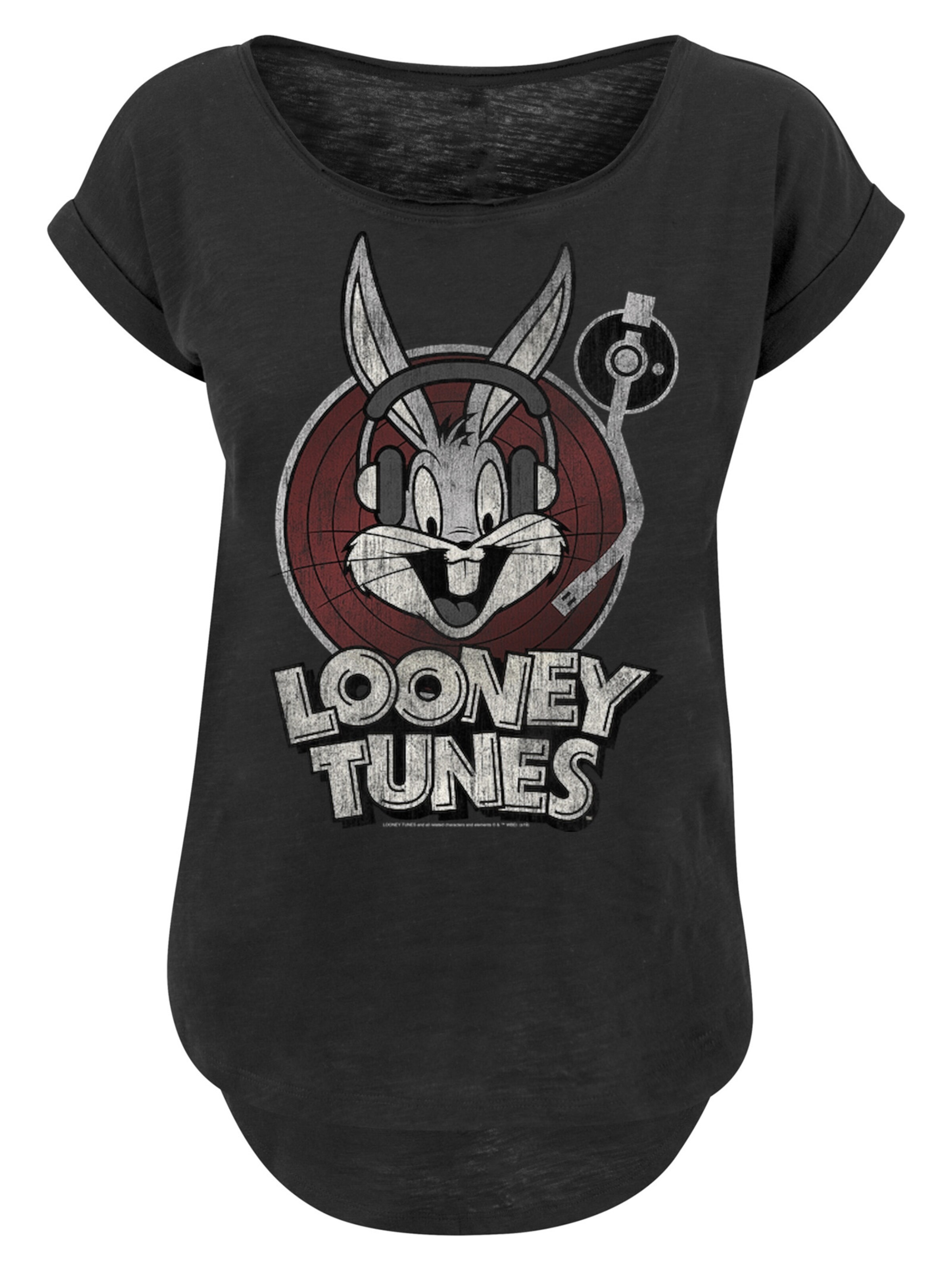 T-shirt 'Looney Tunes Bugs Bunny' F4NT4STIC en noir : devant