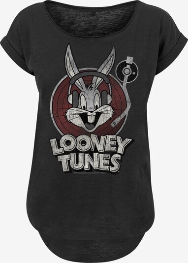 F4NT4STIC T-Shirt 'Looney Tunes Bugs Bunny' in hellgrau / burgunder / schwarz, Produktansicht