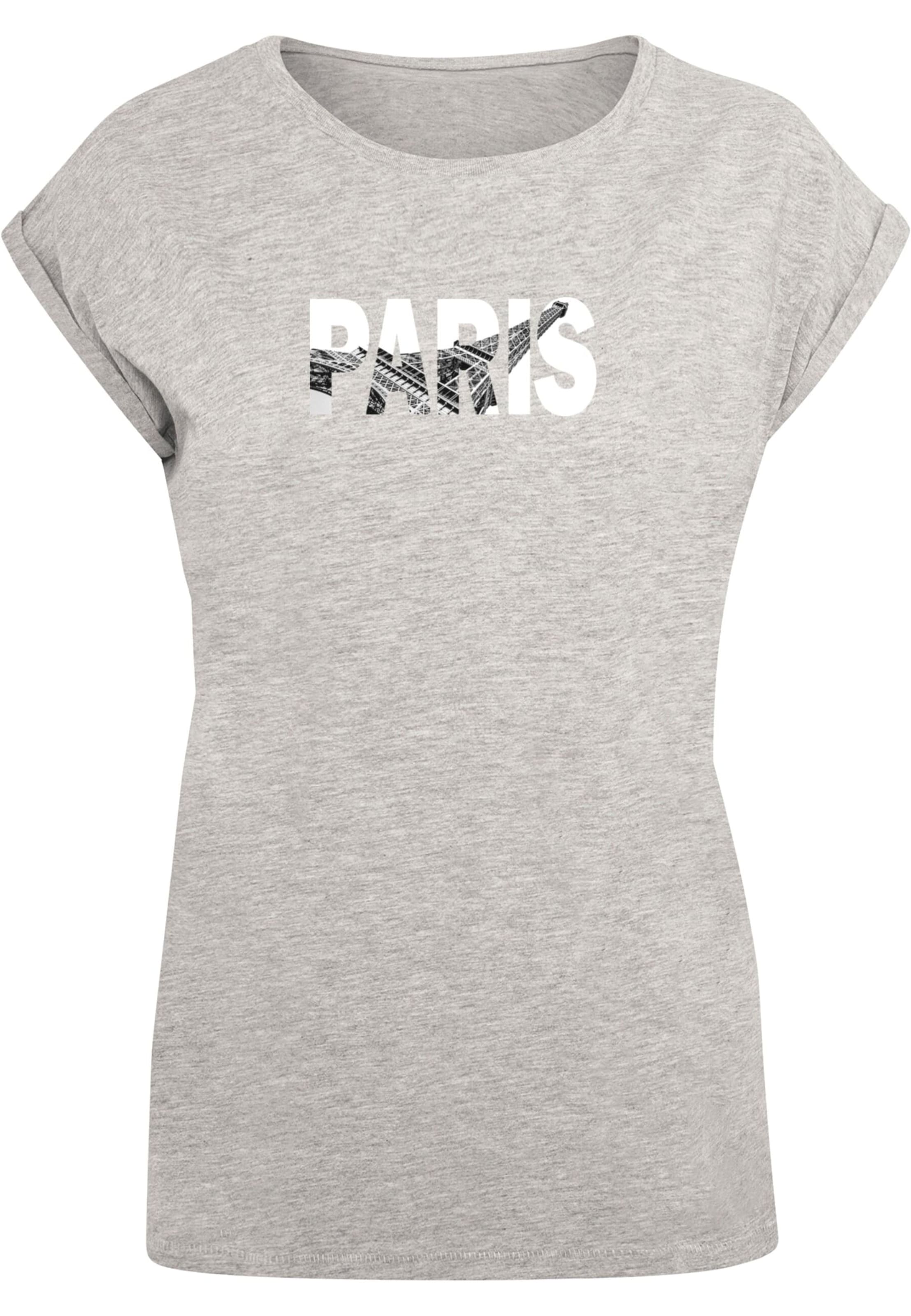 Merchcode Shirt 'Paris Eiffel Tower' in Grey: front