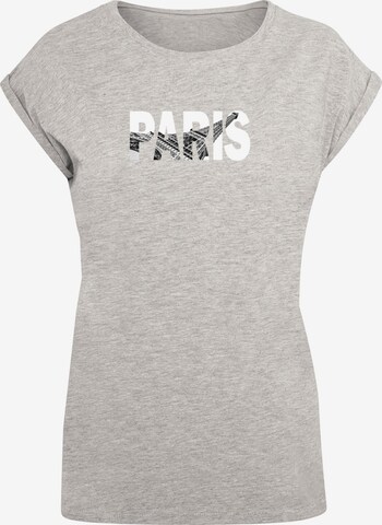 Merchcode T-Shirt 'Paris Eiffel Tower' in Grau: predná strana