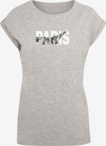 Merchcode Shirt 'Paris Eiffel Tower' in Grey: front