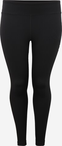 ReebokSkinny Sportske hlače 'Linear' - crna boja: prednji dio