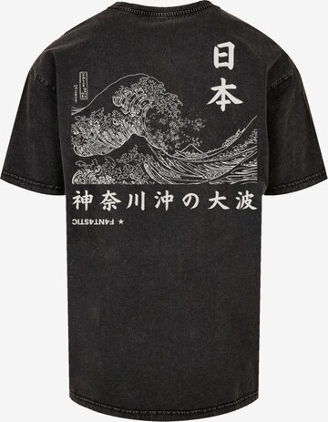 F4NT4STIC Shirt 'Kanagawa' in Zwart