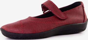 Arcopedico Ballet Flats with Strap in Red: front