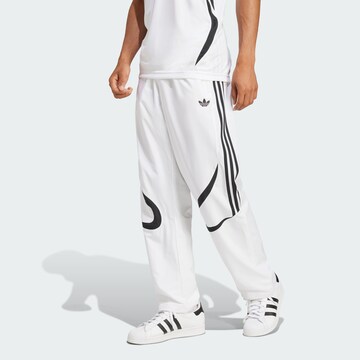 ADIDAS ORIGINALS - Loosefit Calças 'Adicolor Teamgeist' em branco: frente